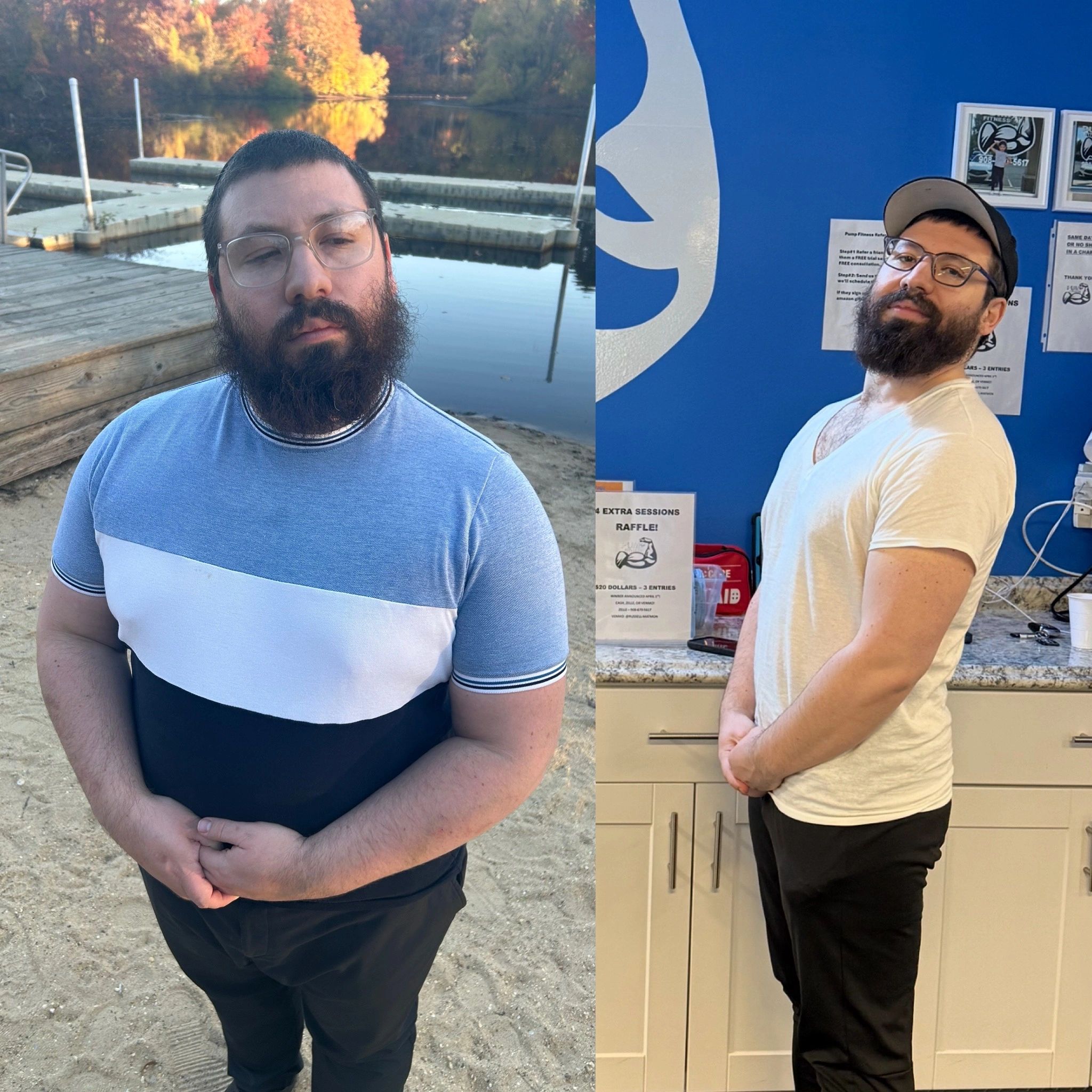 Pump Fitness client showing incredible physique transformation