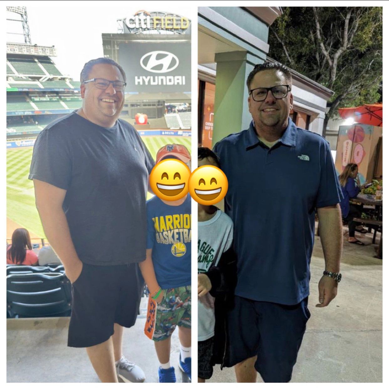 Client weight loss and toning results from customized workout program